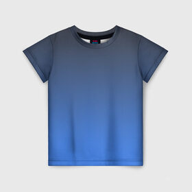 Детская футболка 3D с принтом DARK OCEAN GRADIENT в Новосибирске, 100% гипоаллергенный полиэфир | прямой крой, круглый вырез горловины, длина до линии бедер, чуть спущенное плечо, ткань немного тянется | Тематика изображения на принте: абстракция | амбре | без дизайна | голубая | голубое | градиент | градиент и ничего лишнего | градиенты | на каждый день | синий | синяя | текстура | черная | черный