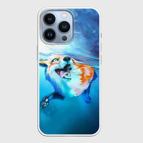Чехол для iPhone 13 Pro с принтом ПЛЫВУЩАЯ ЛИСИЧКА в Новосибирске,  |  | animal | art | fox | swim | water | вода | животные | звери | красота | лиса | лисичка | плутовка | река | рисунок | рыжая | фыр фыр