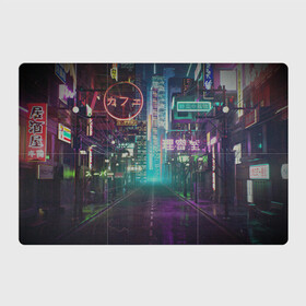 Магнитный плакат 3Х2 с принтом Neon Tokyo в Новосибирске, Полимерный материал с магнитным слоем | 6 деталей размером 9*9 см | anime | cyber | cyberpunk | japan | japanese | neon | retro | retro wave | road | street | tokyo | wave | аниме | дорога | иероглифы | кибер | киберпанк | неон | неоновый | ночной токио | ночь | ретро | свет | токио | улица | уличный | эстетика