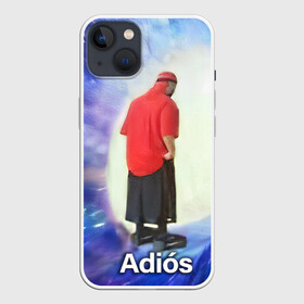 Чехол для iPhone 13 с принтом Adios в Новосибирске,  |  | Тематика изображения на принте: adios | адидас | бабуля | бабушка | вселенная | космос | мемы | портал | прощание | черная дыра