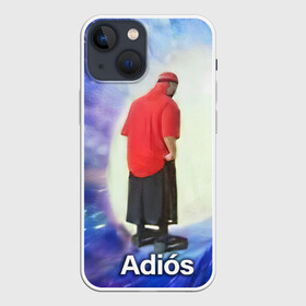 Чехол для iPhone 13 mini с принтом Adios в Новосибирске,  |  | adios | адидас | бабуля | бабушка | вселенная | космос | мемы | портал | прощание | черная дыра