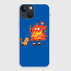 Чехол для iPhone 13 mini с принтом Строптивый Чермандер в Новосибирске,  |  | anime | pokemon | poket monster | poketmon | аниме | анимэ | дракон | дракончик | карманные монстры | покемон | чермандер