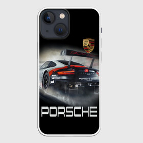 Чехол для iPhone 13 mini с принтом PORSHE в Новосибирске,  |  | 911 | auto | car | cool | dark | logo | machine | porshe | ride | sportcar | автомобили | гонки | крутые | порше | ралли | спорткар | тачки