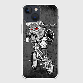 Чехол для iPhone 13 mini с принтом Junk Ride в Новосибирске,  |  | bike | bmx | gorilla | mtb | ride | бэм | вело | велосипед | велоспорт | горилла | поездка