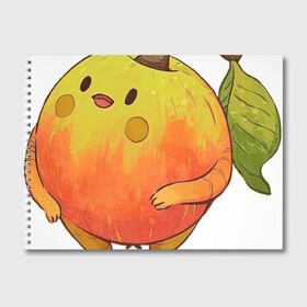 Альбом для рисования с принтом Яблочко в Новосибирске, 100% бумага
 | матовая бумага, плотность 200 мг. | арт | ветка | веточка | лист | листочек | мило | милота | рисунок | свежие фрукты | свежий продукт | свежий фрукт | фрукт | фрукты | яблоко | яблочко