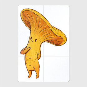 Магнитный плакат 2Х3 с принтом Лисичка в Новосибирске, Полимерный материал с магнитным слоем | 6 деталей размером 9*9 см | Тематика изображения на принте: арт | гриб | грибочек | грибы | лисичка | мило | милота | рисунок | рыжий гриб | свежие грибы | свежий гриб | свежий продукт