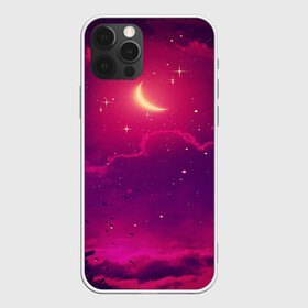 Чехол для iPhone 12 Pro Max с принтом СКАЗОЧНАЯ НОЧЬ 2 КРАСНЫЙ в Новосибирске, Силикон |  | деревья | звёзды | космос | луна | мир | ночь | облака | птицы