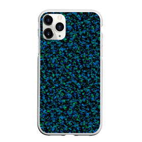 Чехол для iPhone 11 Pro матовый с принтом Абстрактный зелено-синий узор  в Новосибирске, Силикон |  | абстрактный | вкрапления | зеленый | молодежный | мраморный | синий | современный | черный и синий