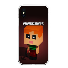 Чехол для iPhone XS Max матовый с принтом MINECRAFT | МАЙНКРАФТ (Z) в Новосибирске, Силикон | Область печати: задняя сторона чехла, без боковых панелей | block | creeper | cube | minecraft | minecraft nature | minecraft skin | minectaft skins | mobs | pixel | tnt | underground | блок | геометрия | крафт | крипер | кубики | майнкрафт | пиксели | тнт