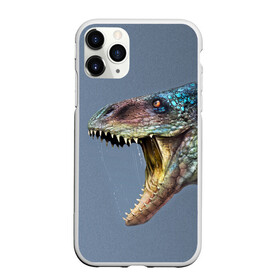 Чехол для iPhone 11 Pro матовый с принтом Хищный динозавр | Dino (Z) в Новосибирске, Силикон |  | dino | dinosauria | дино | динозавр | парк юрского | хищный динозавр | чудовище | юрский период | ящер | ящерица