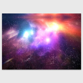 Поздравительная открытка с принтом Космос, сияние и звезды в Новосибирске, 100% бумага | плотность бумаги 280 г/м2, матовая, на обратной стороне линовка и место для марки
 | Тематика изображения на принте: galaxy | gradient | nature | neon | night | space | stars | universe | вселенная | галактика | градиент | закат | звезды | звезды космос | космический принт | космос | небо | неон | ночь | облака | переливы | планеты | природа