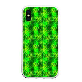 Чехол для iPhone XS Max матовый с принтом Неоновый полосатый узор  в Новосибирске, Силикон | Область печати: задняя сторона чехла, без боковых панелей | бабочки | вертикальные полосы | зеленый | летний | неоновый | неоновый зеленый | современный | яркий узор