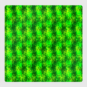 Магнитный плакат 3Х3 с принтом Неоновый полосатый узор  в Новосибирске, Полимерный материал с магнитным слоем | 9 деталей размером 9*9 см | бабочки | вертикальные полосы | зеленый | летний | неоновый | неоновый зеленый | современный | яркий узор