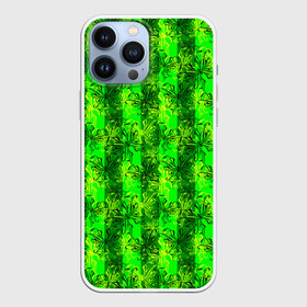 Чехол для iPhone 13 Pro Max с принтом Неоновый полосатый узор в Новосибирске,  |  | Тематика изображения на принте: бабочки | вертикальные полосы | зеленый | летний | неоновый | неоновый зеленый | современный | яркий узор