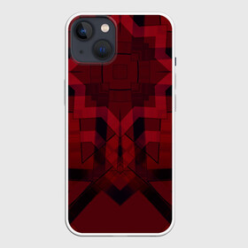 Чехол для iPhone 13 с принтом Темно красный геометрический в Новосибирске,  |  | абстрактный | геометрические фигуры | креативный | модный | молодежный | популярный | современный | темно красный