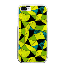 Чехол для iPhone 7Plus/8 Plus матовый с принтом Гранжевый яркий зеленый  в Новосибирске, Силикон | Область печати: задняя сторона чехла, без боковых панелей | абстрактный | гранжевая текстура | зеленый | летний | молодежный | современный | ярко желтый
