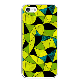 Чехол для iPhone 5/5S матовый с принтом Гранжевый яркий зеленый  в Новосибирске, Силикон | Область печати: задняя сторона чехла, без боковых панелей | абстрактный | гранжевая текстура | зеленый | летний | молодежный | современный | ярко желтый