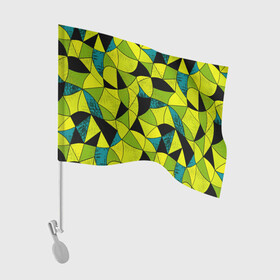 Флаг для автомобиля с принтом Гранжевый яркий зеленый  в Новосибирске, 100% полиэстер | Размер: 30*21 см | абстрактный | гранжевая текстура | зеленый | летний | молодежный | современный | ярко желтый