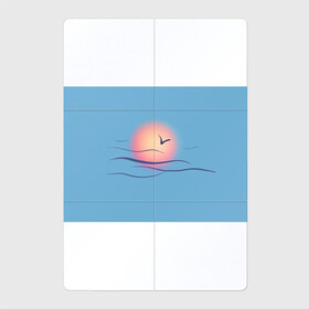 Магнитный плакат 2Х3 с принтом Солнечный шар в Новосибирске, Полимерный материал с магнитным слоем | 6 деталей размером 9*9 см | sea | sun | закат | море | небо | птицы | солнце | чайки