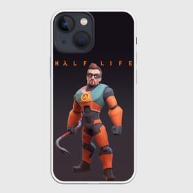 Чехол для iPhone 13 mini с принтом FREEMAN | ФРИМАН | HALF LIFE (Z) в Новосибирске,  |  | aperture laboratories | black mesa | gordon freeman | half life | half life 3 | valve | блэк меса | вэлв | гордон фриман | халф лайф