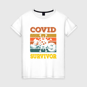 Женская футболка хлопок с принтом Выживший в Новосибирске, 100% хлопок | прямой крой, круглый вырез горловины, длина до линии бедер, слегка спущенное плечо | coronavirus | covid19 | virus | вакцина | вакцинация | вирус | грипп | заражение | здоровье | иммунитет | инфекция | карантин | корона | коронавирус | маска | пандемия | прививка | самоизоляция | спутник