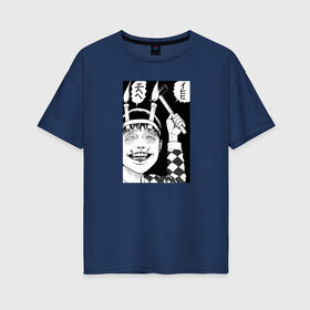 Женская футболка хлопок Oversize с принтом Соичи дзюндзи ито в Новосибирске, 100% хлопок | свободный крой, круглый ворот, спущенный рукав, длина до линии бедер
 | аниме | дзюндзи ито | манга | соити | соичи
