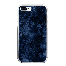 Чехол для iPhone 7Plus/8 Plus матовый с принтом Темно-синяя текстура камня  в Новосибирске, Силикон | Область печати: задняя сторона чехла, без боковых панелей | абстрактный | модный | молодежный | мрамор | мраморный узор | синий | современный