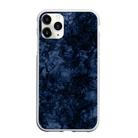 Чехол для iPhone 11 Pro матовый с принтом Темно-синяя текстура камня  в Новосибирске, Силикон |  | абстрактный | модный | молодежный | мрамор | мраморный узор | синий | современный