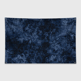 Флаг-баннер с принтом Темно-синяя текстура камня  в Новосибирске, 100% полиэстер | размер 67 х 109 см, плотность ткани — 95 г/м2; по краям флага есть четыре люверса для крепления | абстрактный | модный | молодежный | мрамор | мраморный узор | синий | современный