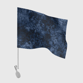 Флаг для автомобиля с принтом Темно-синяя текстура камня  в Новосибирске, 100% полиэстер | Размер: 30*21 см | абстрактный | модный | молодежный | мрамор | мраморный узор | синий | современный