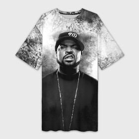 Платье-футболка 3D с принтом Ice Cube | Айс Куб (Z) в Новосибирске,  |  | ice cube | oshea jackson | rap | айс куб | айс кьюб | реп | репер | рэпер | хип хоп