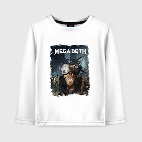 Детский лонгслив хлопок с принтом Megadeth | Poster (Z) в Новосибирске, 100% хлопок | круглый вырез горловины, полуприлегающий силуэт, длина до линии бедер | dave mustaine | megadeth | music | rock | дирк вербурен | дэвид эллефсон | дэйв мастейн | кико лоурейро | мегадеф | мегадэф | музыка | рок | трэш метал | хард рок | хеви метал