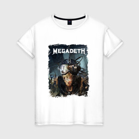 Женская футболка хлопок с принтом Megadeth | Poster (Z) в Новосибирске, 100% хлопок | прямой крой, круглый вырез горловины, длина до линии бедер, слегка спущенное плечо | dave mustaine | megadeth | music | rock | дирк вербурен | дэвид эллефсон | дэйв мастейн | кико лоурейро | мегадеф | мегадэф | музыка | рок | трэш метал | хард рок | хеви метал