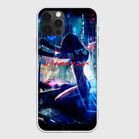 Чехол для iPhone 12 Pro Max с принтом cyberpunk девушка с катаной в Новосибирске, Силикон |  | город | девушка | дождь | катана | машины | найтсити | неон
