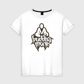 Женская футболка хлопок с принтом Wu Fam Budda monk в Новосибирске, 100% хлопок | прямой крой, круглый вырез горловины, длина до линии бедер, слегка спущенное плечо | wu | wu tang | wu tang clan | ву | ву танг | ву танг клан | ву тэнг | ву тэнг клан