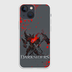 Чехол для iPhone 13 mini с принтом Darksiders | Гнев Войны (Z) в Новосибирске,  |  | azrael | darksiders | darksiders 2 | darksiders 3 | griever | silitha | tiamat | ulthane | vulgrim | wrath of war | всадник апокалипсиса | гнев войны | обугленный совет | руина | ультэйн | чёрный молот