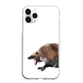 Чехол для iPhone 11 Pro Max матовый с принтом Росомаха в Новосибирске, Силикон |  | животное | зверь | злость | куница | медведь | милое животное | полигональный | росомаха | собака
