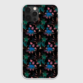 Чехол для iPhone 12 Pro Max с принтом Ночные птицы в Новосибирске, Силикон |  | живопись | негатив | природа | птицы | цветы