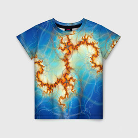 Детская футболка 3D с принтом Абстрактное представление  в Новосибирске, 100% гипоаллергенный полиэфир | прямой крой, круглый вырез горловины, длина до линии бедер, чуть спущенное плечо, ткань немного тянется | абстрактное представление | абстракция | атом | взрыв | вирус | клетки | молекула | море | морское | свет