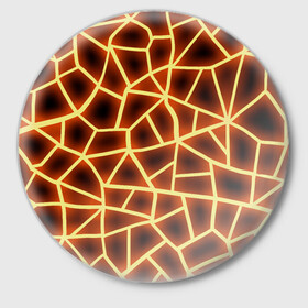 Значок с принтом Огненная геометрия в Новосибирске,  металл | круглая форма, металлическая застежка в виде булавки | Тематика изображения на принте: 3д | abstract | fire | flame | geometry stripes | neon | polygonal | абстрактная геометрия | геометрические фигуры | линии | мозаика | неон | огонь | орнамент | пламя | полигон | полосы | светящиеся | текстура | треугольники