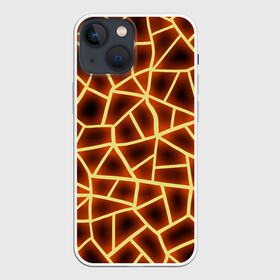 Чехол для iPhone 13 mini с принтом Огненная геометрия в Новосибирске,  |  | 3д | abstract | fire | flame | geometry stripes | neon | polygonal | абстрактная геометрия | геометрические фигуры | линии | мозаика | неон | огонь | орнамент | пламя | полигон | полосы | светящиеся | текстура | треугольники
