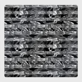 Магнитный плакат 3Х3 с принтом Черно -белый полосатый узор в Новосибирске, Полимерный материал с магнитным слоем | 9 деталей размером 9*9 см | Тематика изображения на принте: абстрактный | молодежный | монохромный | полосатый узор | полосы | современный | черный и белый