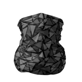 Бандана-труба 3D с принтом Геометрический серый узор  в Новосибирске, 100% полиэстер, ткань с особыми свойствами — Activecool | плотность 150‒180 г/м2; хорошо тянется, но сохраняет форму | абстрактный | геометрический | мозаика | серый | современный | темный серый | черно белый
