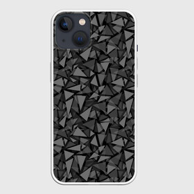 Чехол для iPhone 13 с принтом Геометрический серый узор в Новосибирске,  |  | абстрактный | геометрический | мозаика | серый | современный | темный серый | черно белый