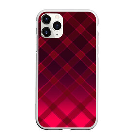 Чехол для iPhone 11 Pro матовый с принтом Геометрический абстрактный узо в Новосибирске, Силикон |  | абстрактный | геометрический | градиентный | клетчатый | красный | красный в клетку | плед | темный красный