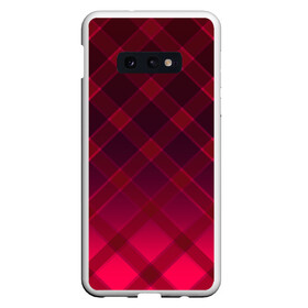 Чехол для Samsung S10E с принтом Геометрический абстрактный узо в Новосибирске, Силикон | Область печати: задняя сторона чехла, без боковых панелей | абстрактный | геометрический | градиентный | клетчатый | красный | красный в клетку | плед | темный красный