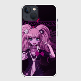 Чехол для iPhone 13 с принтом Джунко Эношима Данганронпа в Новосибирске,  |  | danganronpa | enoshima | enoshima junko | junko | monokuma | аниме | данганронпа | джунко | джунко эношима | злодейка | монокума | эношима