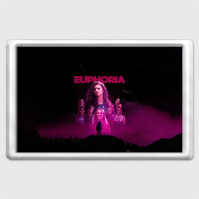 Магнит 45*70 с принтом Euphoria team в Новосибирске, Пластик | Размер: 78*52 мм; Размер печати: 70*45 | euphoria | serial | джулс | зендея | ру беннетт | сериал | сериалы | хантер шефер | эйфория