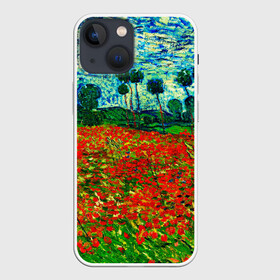 Чехол для iPhone 13 mini с принтом Поле с маками, Ван Гог в Новосибирске,  |  | art | van gogh | vincent van gogh | абстракционизм | арт | ван гог | винсент ван гог | деревья | импрессионизм | искусство | картина | картины маслом | краски | маки | небо | поляна | природа | провинция | рисунок
