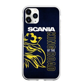 Чехол для iPhone 11 Pro Max матовый с принтом Scania king of the road в Новосибирске, Силикон |  | scania | scania truck | scania грузовик | truck | trucks | грузовик | грузовики | дальнобои | дальнобой | дальнобойщик | скания | скания грузовик | фура | фуры